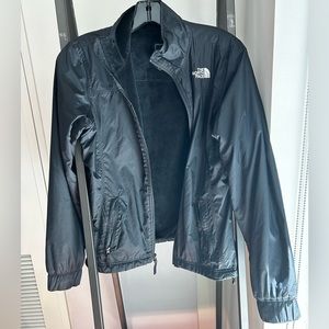 Black North Face jacket with soft fuzzy lining